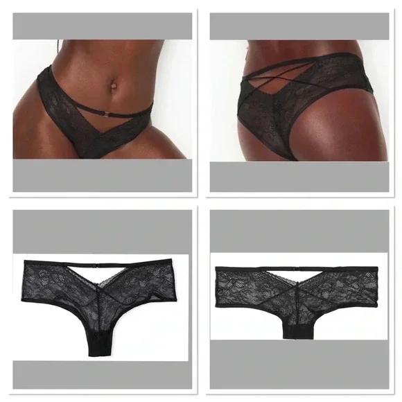 Victoria’s Secret Dream Angel Unlined Plunge with Matching Garter & Black Panty
